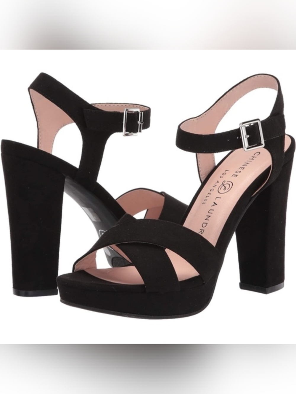 Chinese Laundry Faux Suede Slingback Platform Sandals